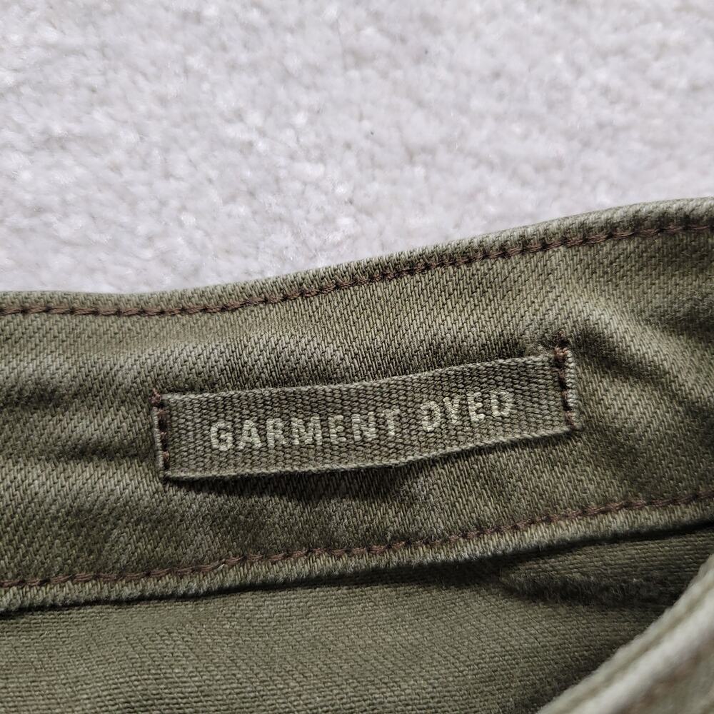 Judy Blue Womens 7/28 Olive Green Straight Leg Utility Jeans Stretch Cuffed - Picture 5 of 9